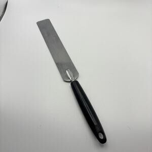 Vintage EKCO USA Stainless Steel Icing Spatula Black Handle Baking Tool